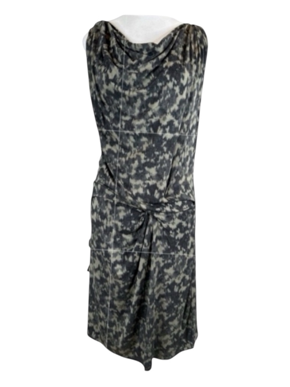 MICHAEL MICHAEL KORS Sleeveless Cowl Neck, Ruched Center Midi Dress, Size M.